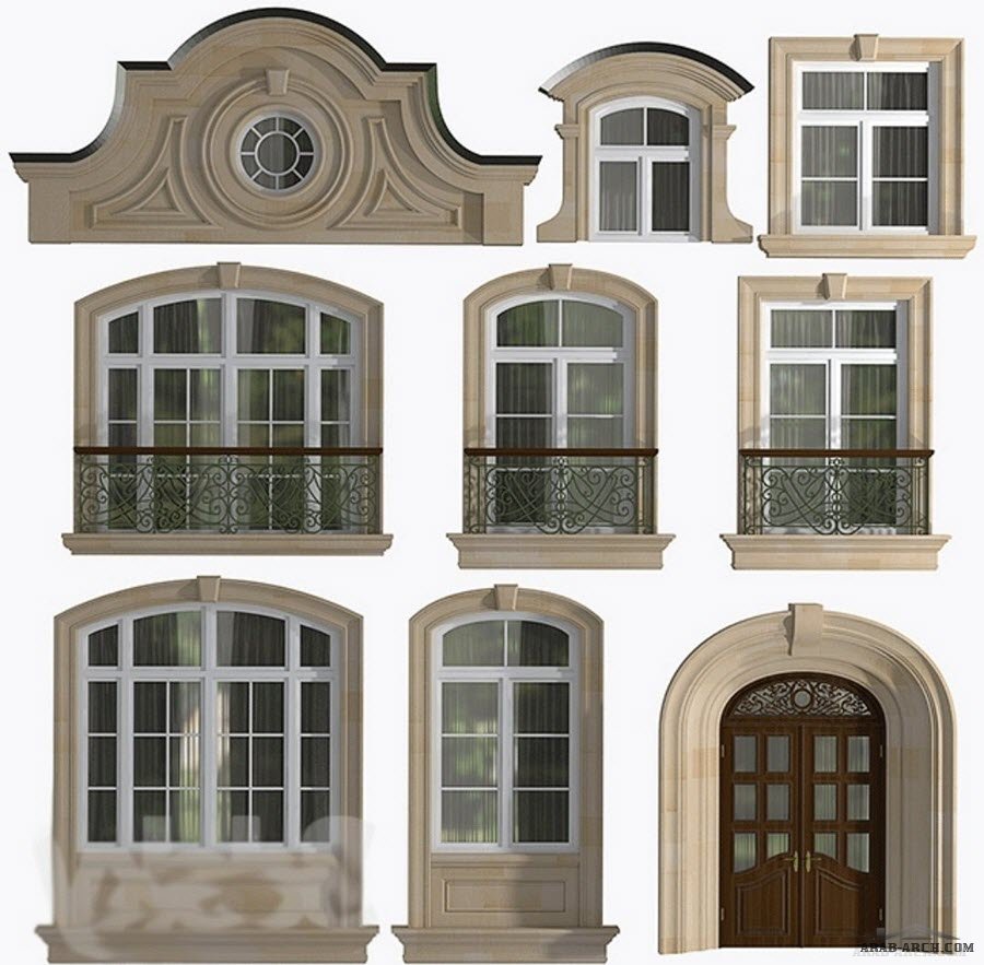 قطاعات أبواب ونوافذ المنازل