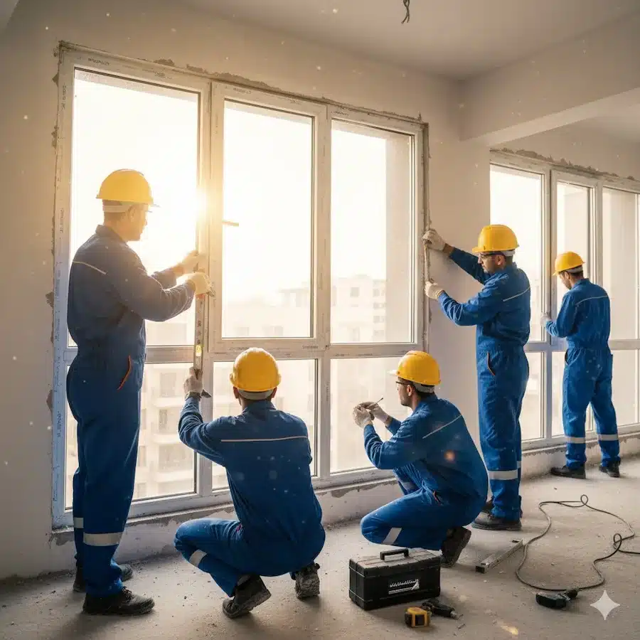 خطوات تركيب شبابيك pvc باحتراف