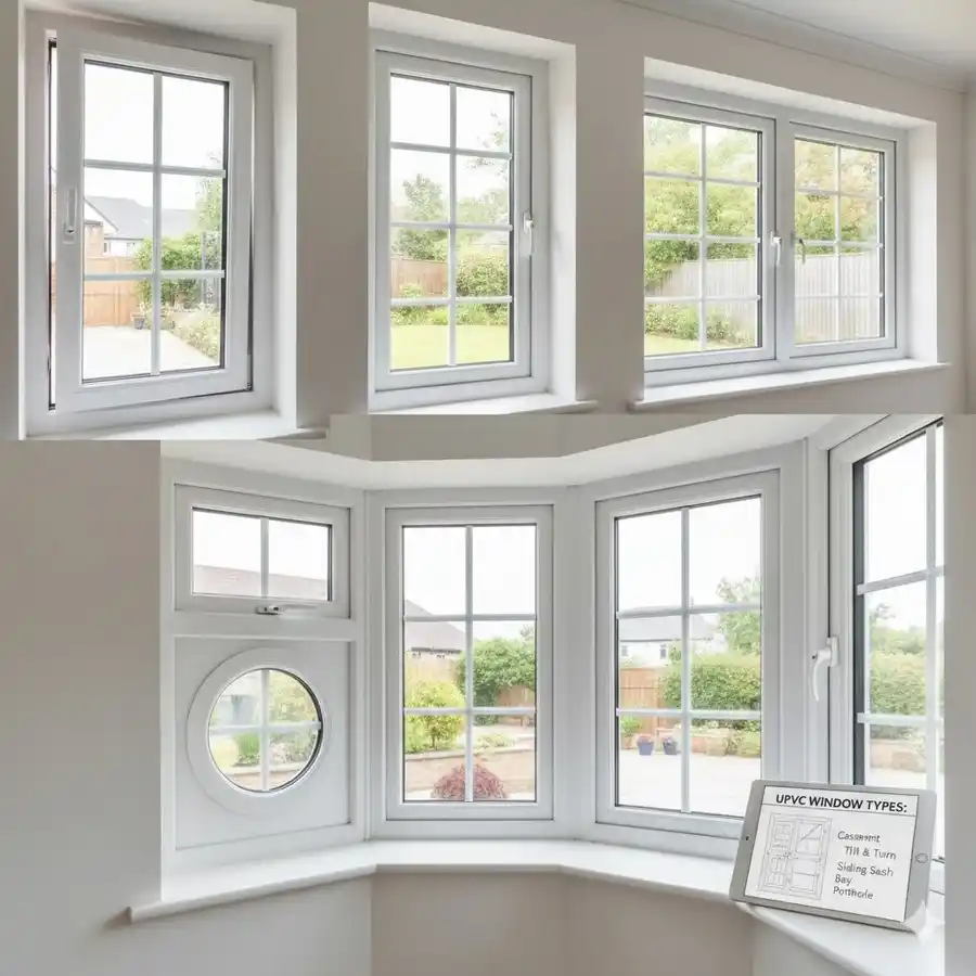 انواع نوافذ اليو بي في سي