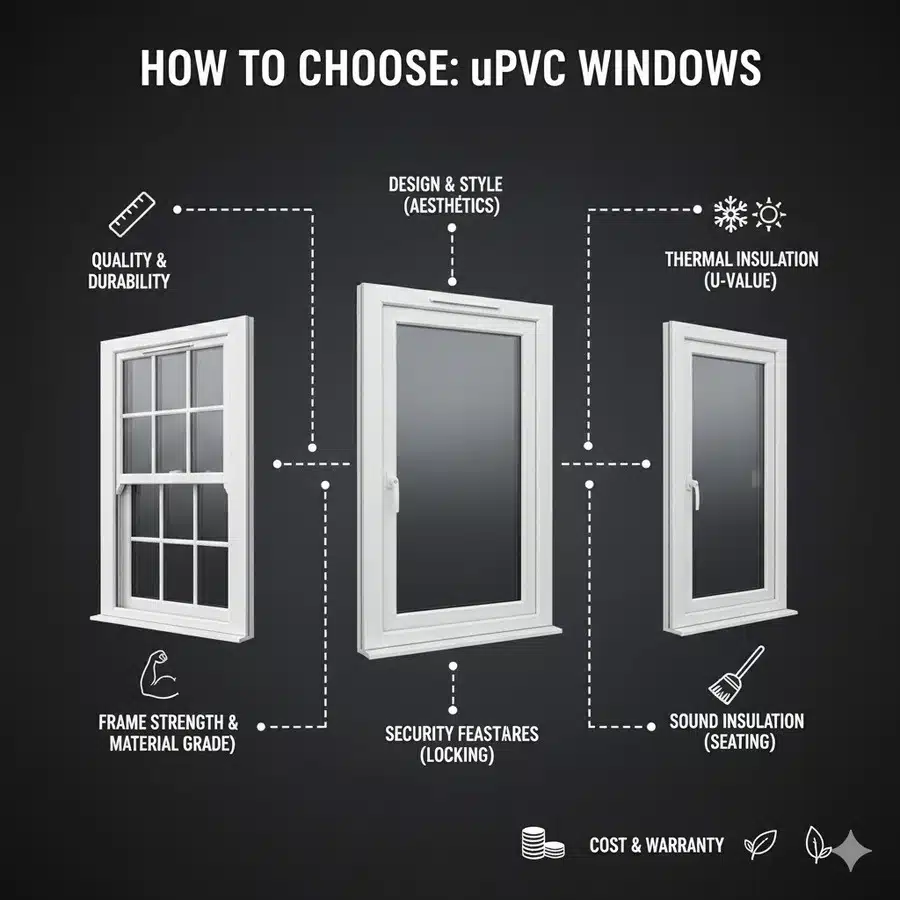 كيفية اختيار نوافذ upvc