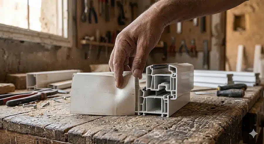 مقارنة واقعية بين خامات نوافذ PVC و uPVC