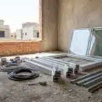 أجزاء نافذة uPVC مفككة قبل التركيب
